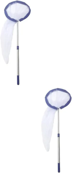 2pcs Telescopic Butterfly Net Handle Lightweight and Portable Catching Net for Students for Outdoor Exploration and Insect Observation