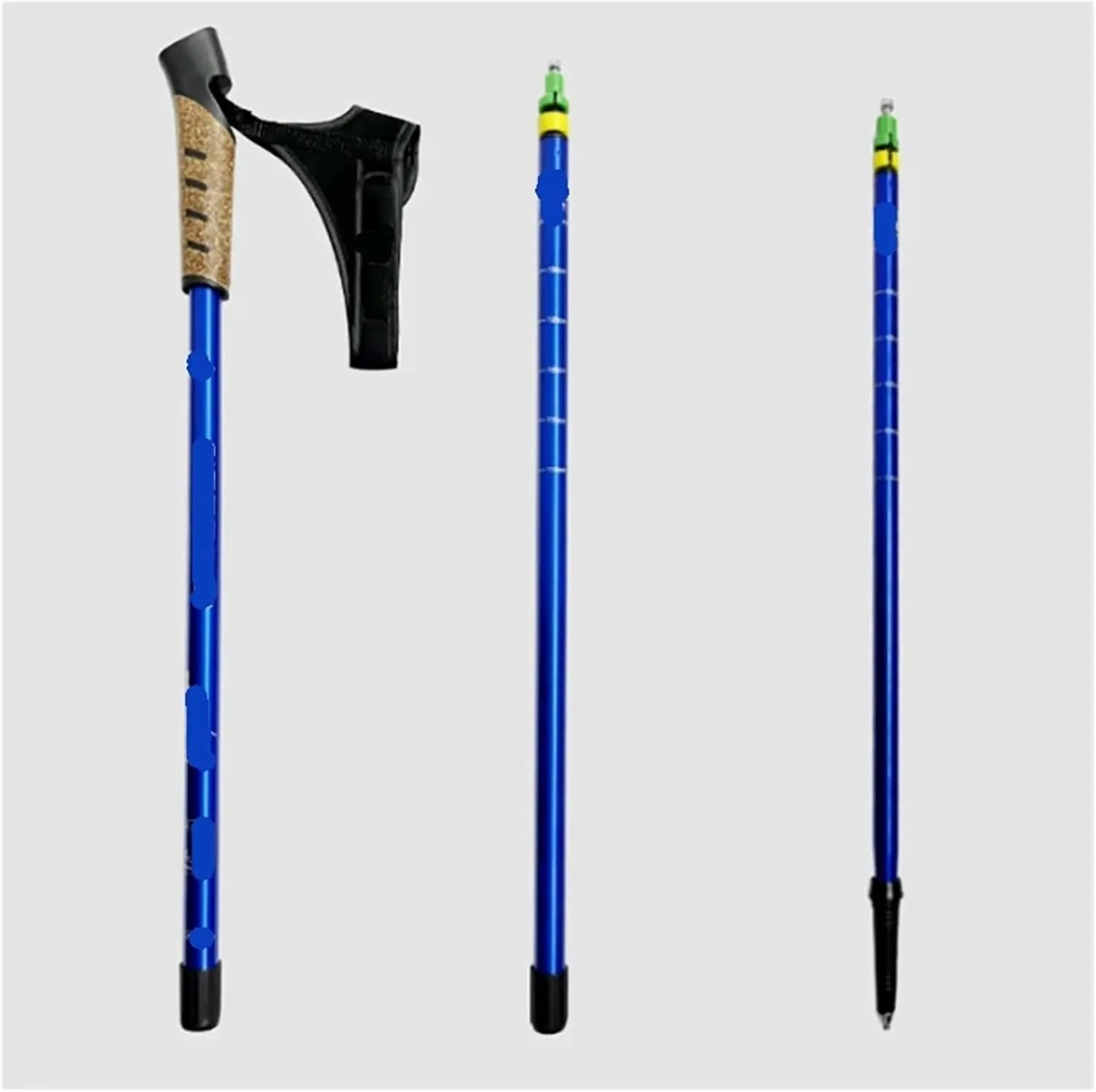 2PCS Walking Poles Pole Telescopic Aluminum Alloy Crutch Walking Stick Hiking