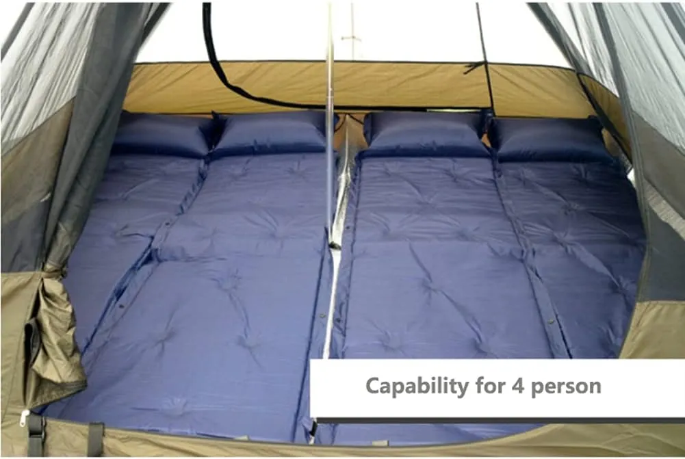 3-4 Person Camping Family Teepee Tent Outdoor Double Layers Indian Tipi Tent Suitable for Camping Hiking Holidays