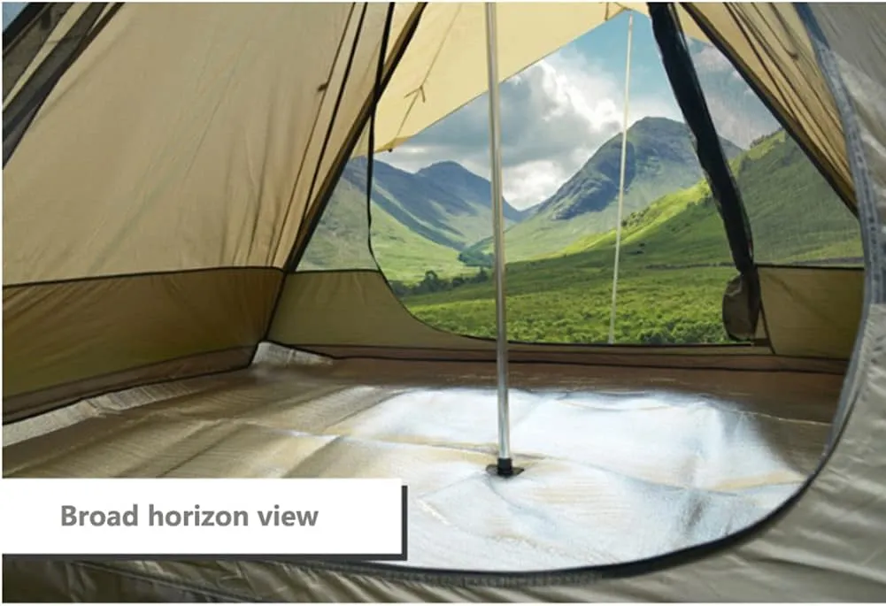 3-4 Person Camping Family Teepee Tent Outdoor Double Layers Indian Tipi Tent Suitable for Camping Hiking Holidays