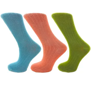 3 Pairs of Women'S Mid-Calf Colorful Socks - Soft, Breathable, & Moisture-Wicking