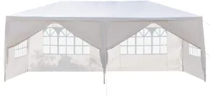 3 x 6m Six Sides Two Doors Waterproof Tent with Spiral Tubes White