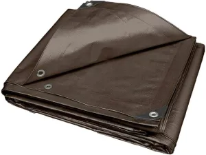 30'x40' Ft Heavy Duty Tarp, 10 Mil Thick, Waterproof, Tear & Fade Resistant, High Durability, UV Treated, Grommets Every 36 Inches. (Silver/Brown - Reversible)