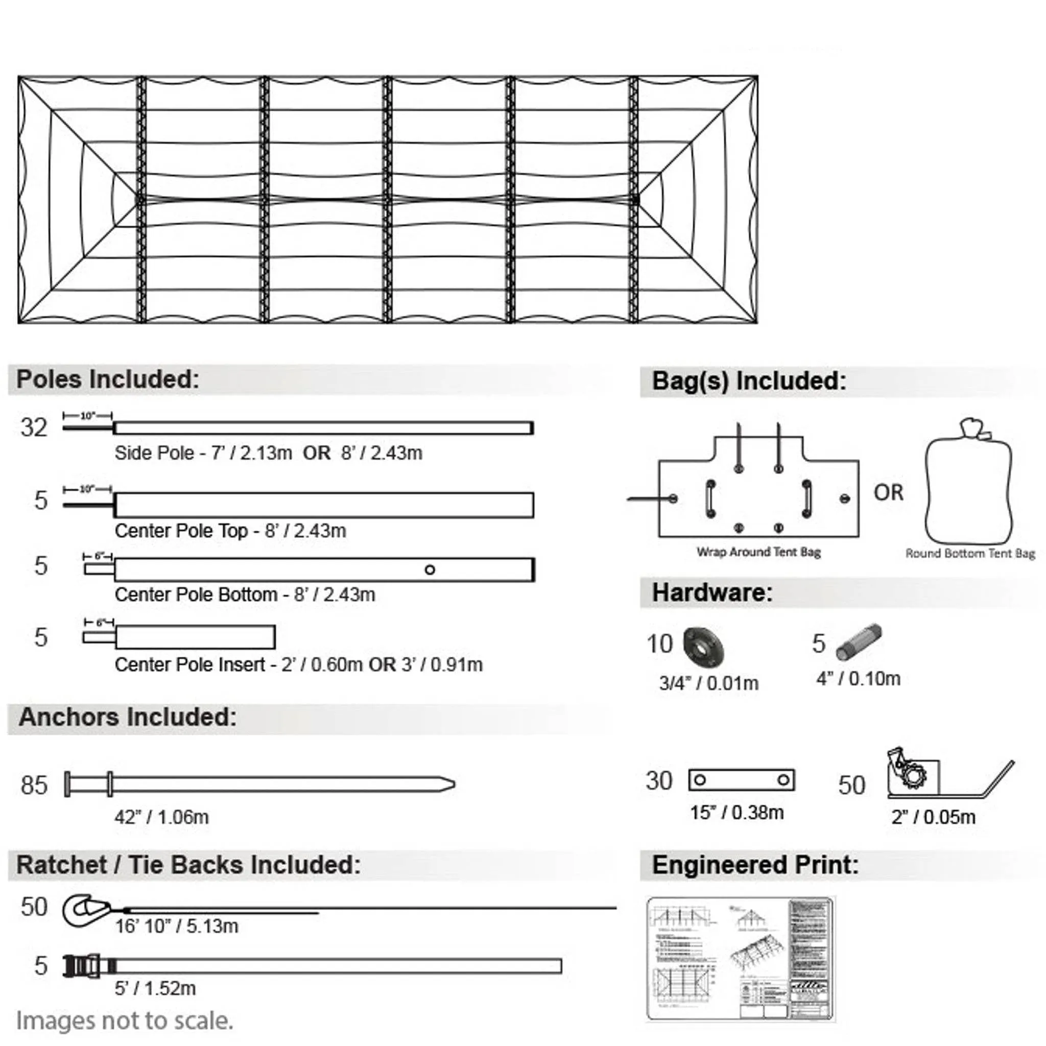 30x90 Engineered High Peak Pole Tent