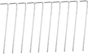 32Pcs Shaped Tent Stakes Heavy Duty Iron Pegs for Camping Awning Canopy Lightweight Durable Ground for Outdoor Use Wind Resistant Easy to Remove