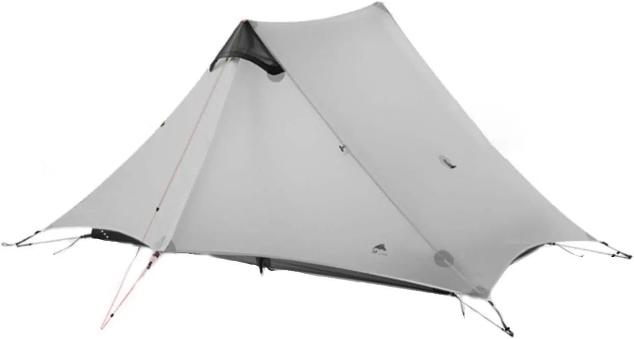 3F UL GEAR Blue Mountain 1/2Person Camping Poleless Tent, 3/4Seasons Waterproof Tent, Easy Set Up Hiking, Backpacking Silicon Coated Tent Shelter