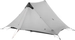 3F UL GEAR Blue Mountain 1/2Person Camping Poleless Tent, 3/4Seasons Waterproof Tent, Easy Set Up Hiking, Backpacking Silicon Coated Tent Shelter