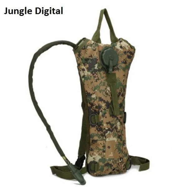 3L Capacity Water Bladder Hydration Backpack for Cycling Hiking Climbing Traveling Jungle Digital