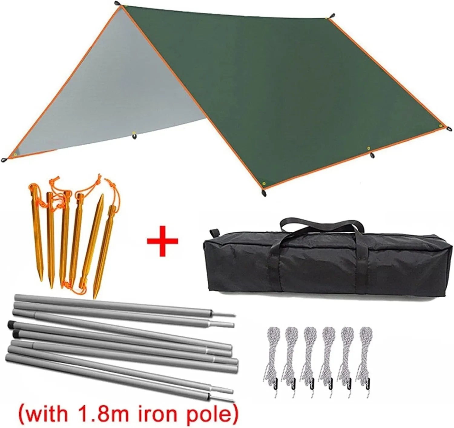 3x3m 3x4m 3x5m Awning Watertight Tarp Tent Outdoor Sun Shelter Camping Tourist Tarp Canopy Sunshade Sun Shade Beach Garden (Color : Style 1, Size : 3x5m)