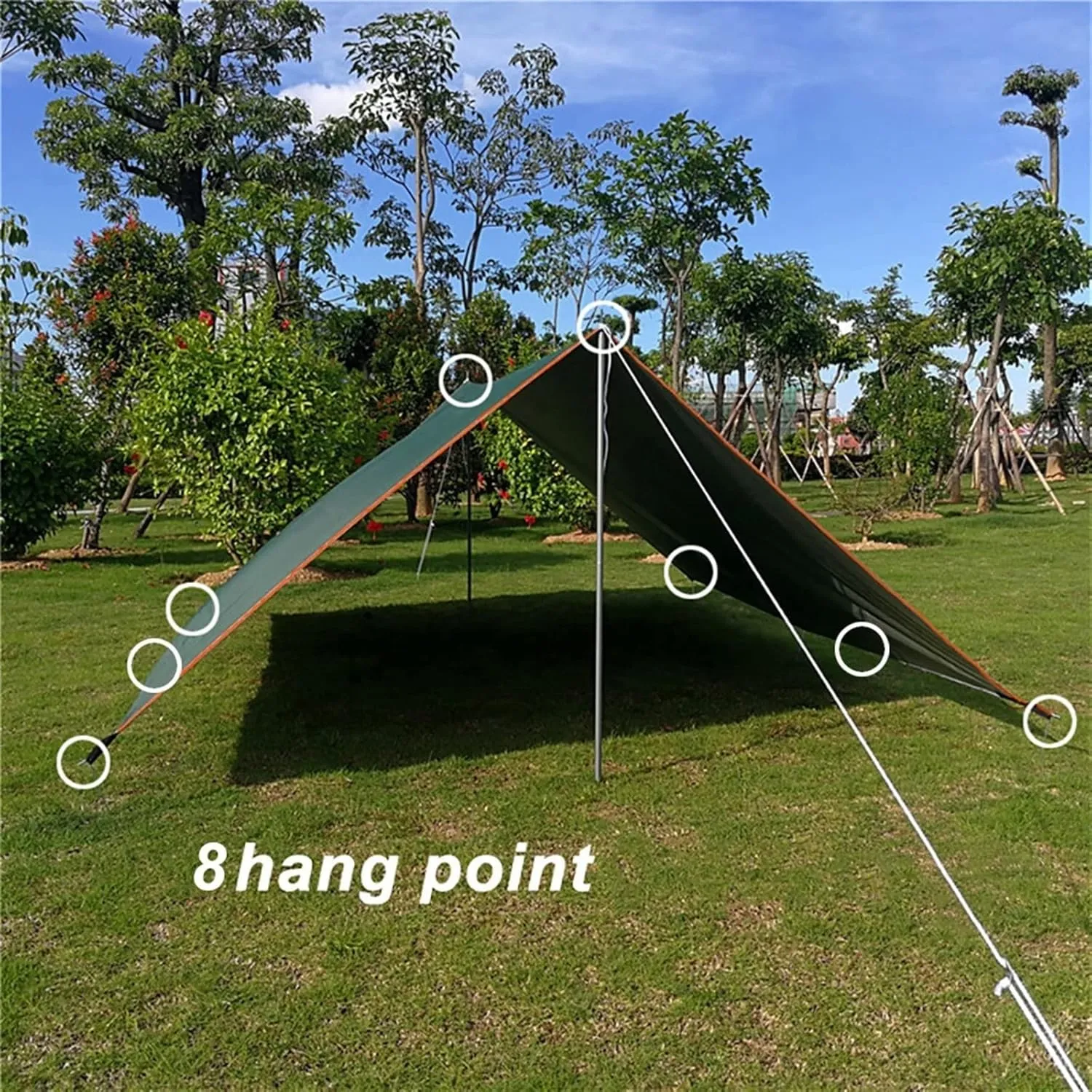 3x3m 3x4m 3x5m Awning Watertight Tarp Tent Outdoor Sun Shelter Camping Tourist Tarp Canopy Sunshade Sun Shade Beach Garden (Color : Style 1, Size : 3x5m)