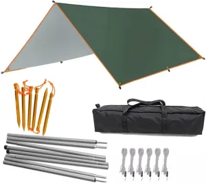 3x3m 3x4m 3x5m Awning Watertight Tarp Tent Outdoor Sun Shelter Camping Tourist Tarp Canopy Sunshade Sun Shade Beach Garden (Color : Style 1, Size : 3x5m)