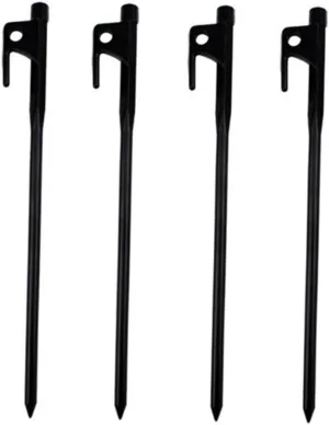 4 Pack Heavy Duty Steel Ground Nails Tent Stakes 20cm for Tarp Camping Awning Canopy