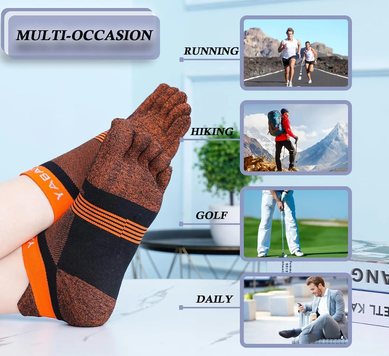 4 Pack Toe Socks COOL-MAX Ankle for Men Women Athletic Running Breathable No Show