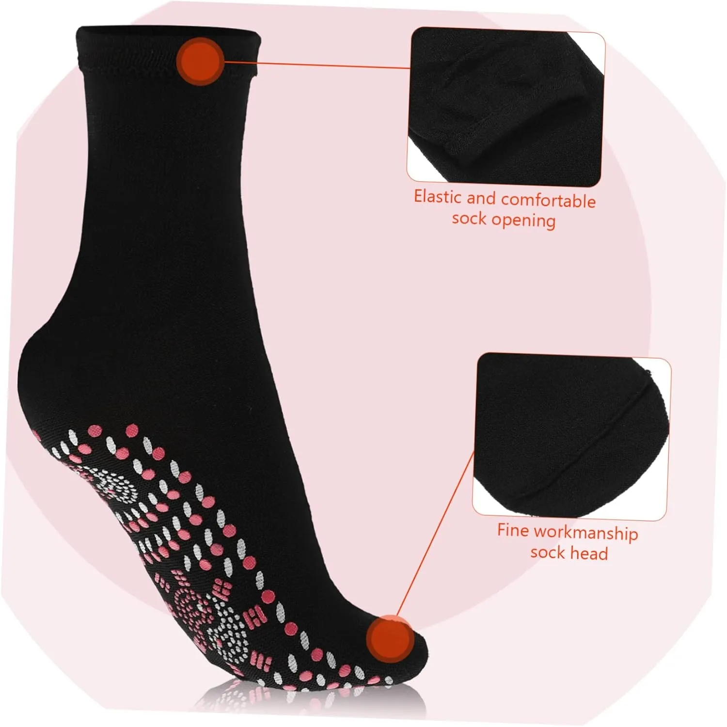 4 Pairs Heating Socks Comfortable Socks Massage Socks Thermal Socks Women Heated Socks for Winter