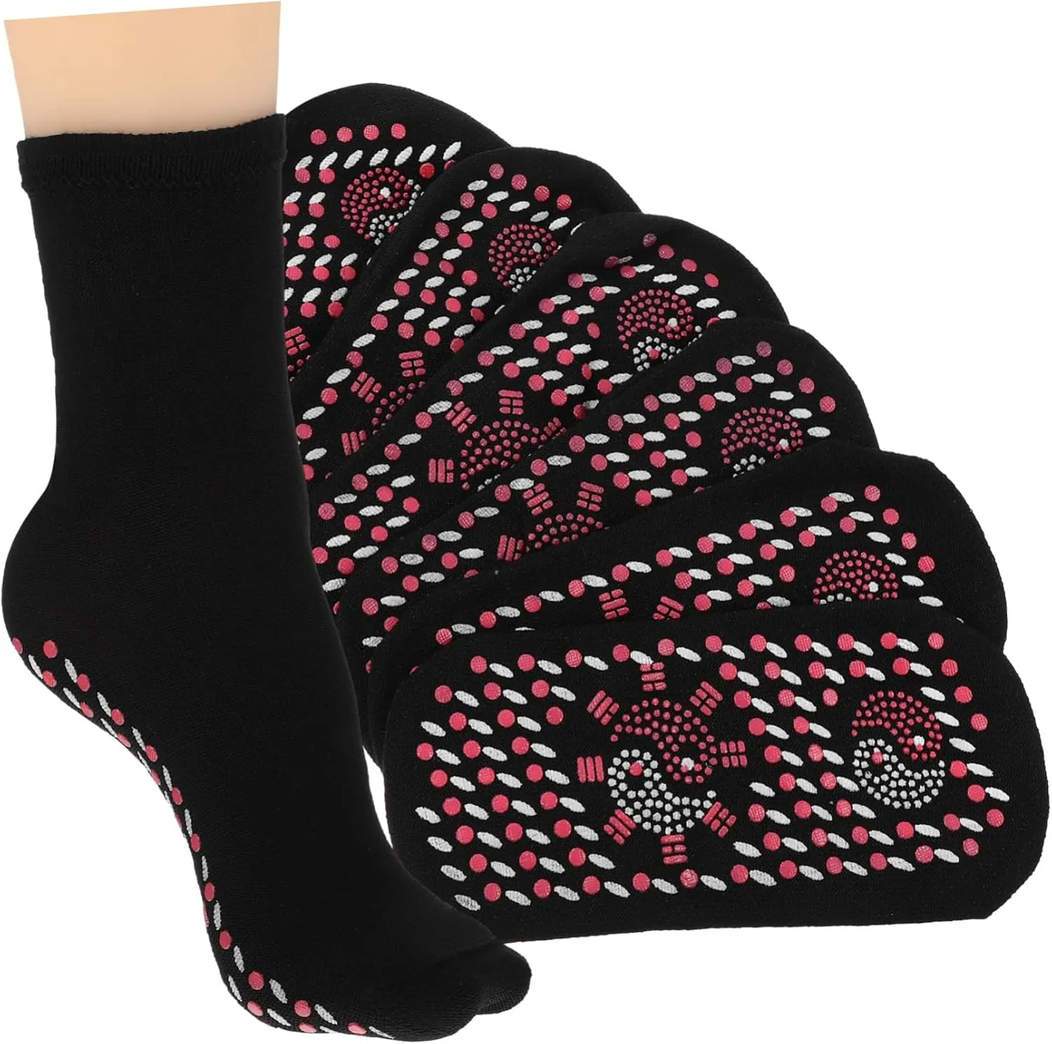 4 Pairs Heating Socks Comfortable Socks Massage Socks Thermal Socks Women Heated Socks for Winter