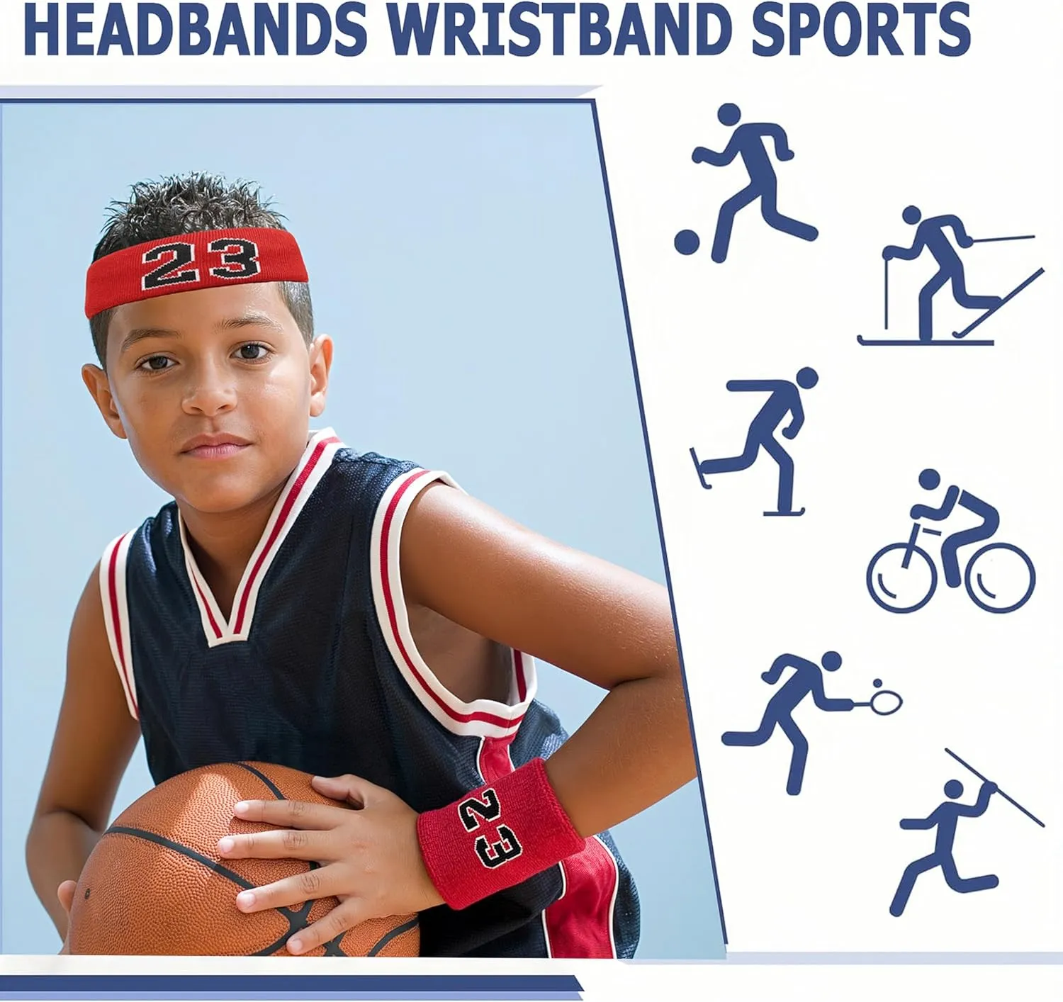 4 Pcs Basketball Accessories Socks for Boys and Girls-Basketball Sweatbands Wristbands Kit-Sport Socks for Kids 6-14