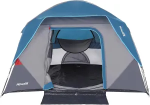 4 Person Camping Tent, Family Dome Tents with Waterproof Double Layer, Fiberglass Poles & Top Rainfly, Easy Setup Lightweight Tent for Family Backpacking, Hiking