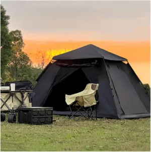 4 Person Tent Insect-Proof,with Moisture-Proof Mat Family Camping Tent Sturdy and Lightweight Waterproof Tents for Family Camping,Hiking Party 4 People