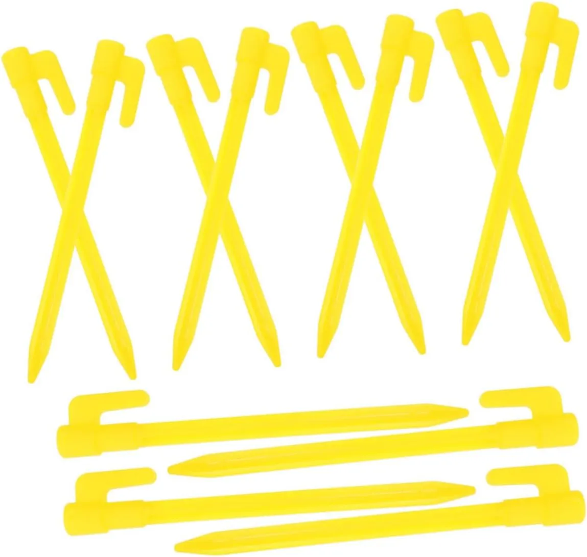 40pcs Plastic Tent Stakes Heavy Duty Ground Pegs for Camping Garden Net Anchors Rain Tarp Stakes