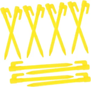 40pcs Plastic Tent Stakes Heavy Duty Ground Pegs for Camping Garden Net Anchors Rain Tarp Stakes
