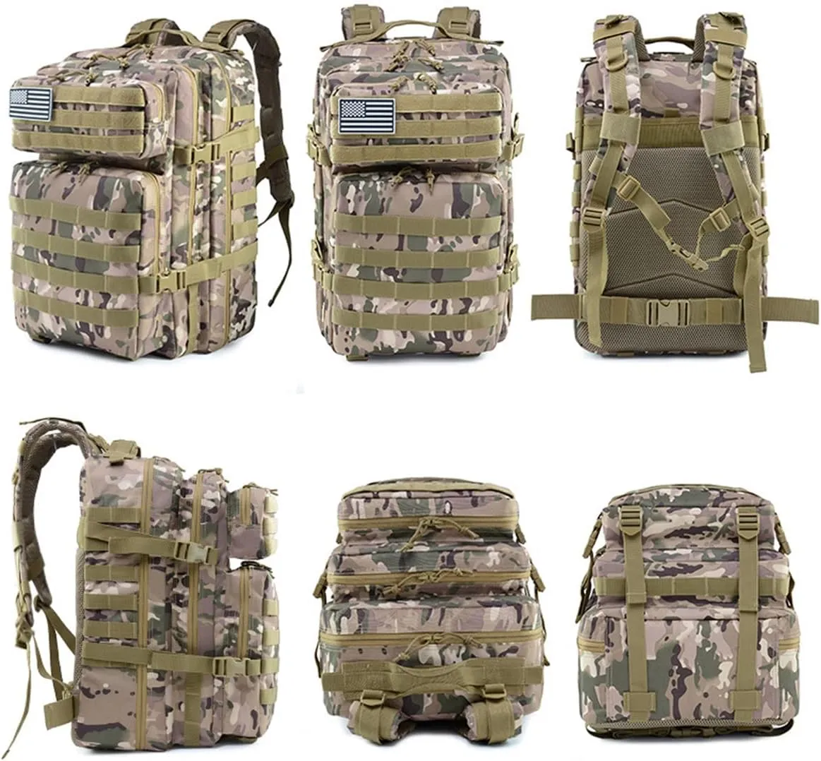 45L Military Backpack Tactica Rucksack Outdoor Assault Pack Hiking Travel Rucksacks