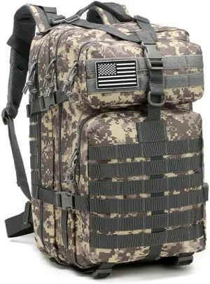 45L Tactical Backpack for Men, Military Hunting Backpack Hiking Daypack 3-Day Pack (ACU)