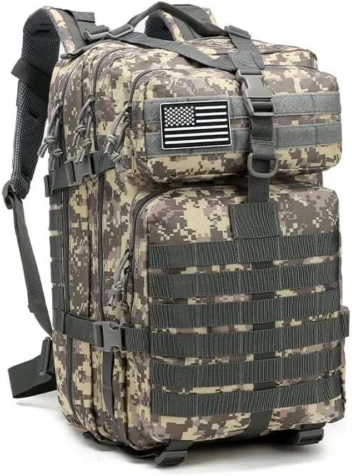 45L Tactical Backpack for Men, Military Hunting Backpack Hiking Daypack 3-Day Pack (ACU)