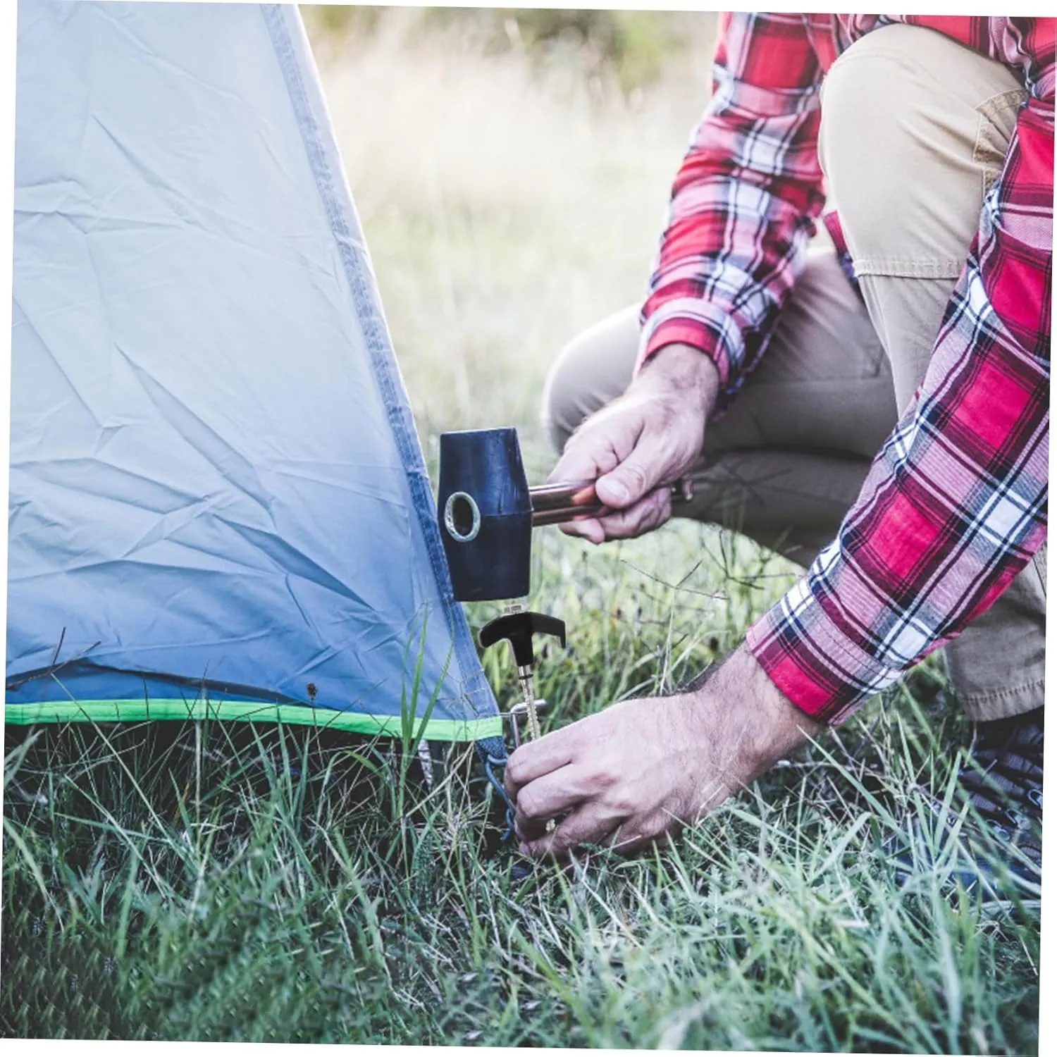 4pcs Heavy Duty Tent Stakes Durable Ground Pegs for Camping Tents Canopies and Tarps Windproof Easy to Use Multi-use Outdoor Fixing