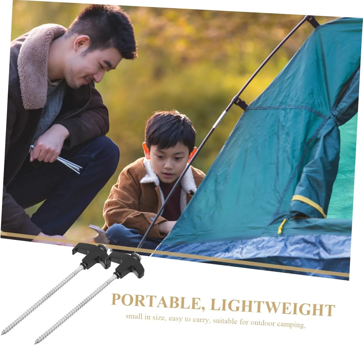 4pcs Heavy Duty Tent Stakes Durable Ground Pegs for Camping Tents Canopies and Tarps Windproof Easy to Use Multi-use Outdoor Fixing