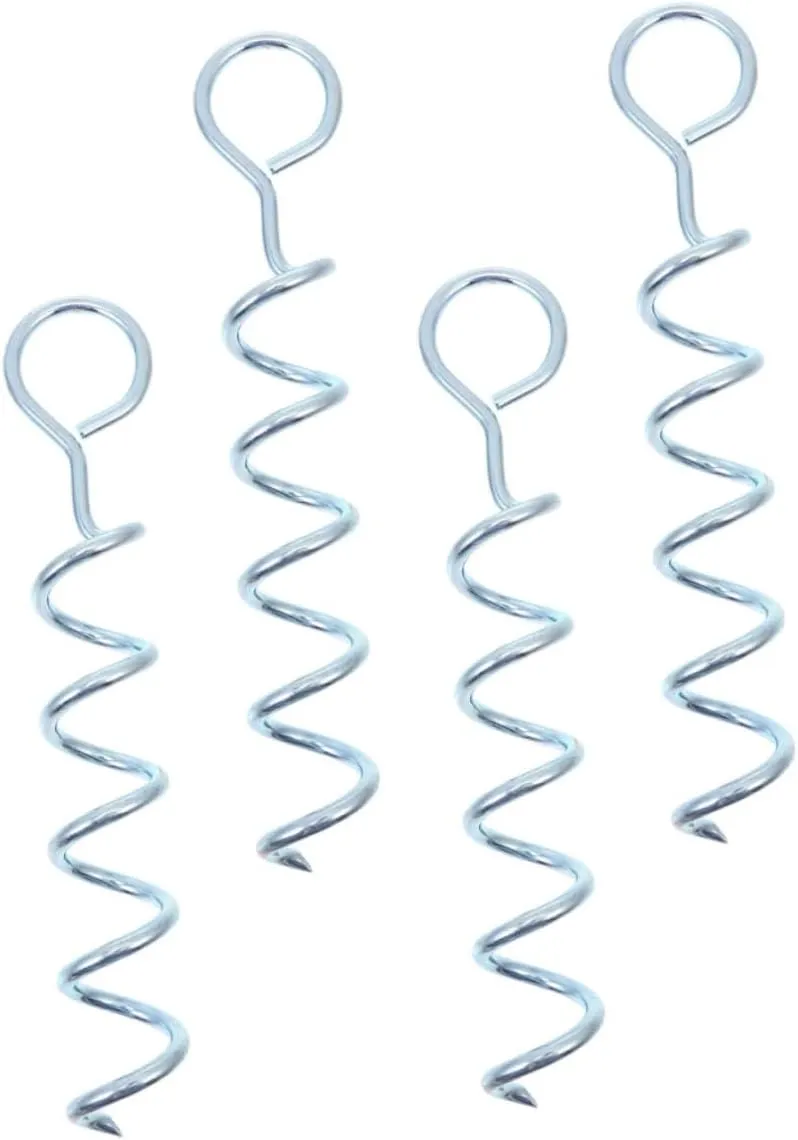 4pcs Iron Tent Stake Set Easy to Use Heavy Duty Tent Pegs for Camping Canopy Tarp Tents