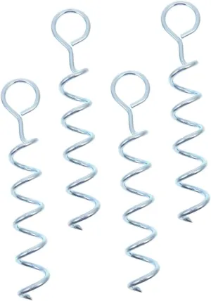 4pcs Iron Tent Stake Set Easy to Use Heavy Duty Tent Pegs for Camping Canopy Tarp Tents