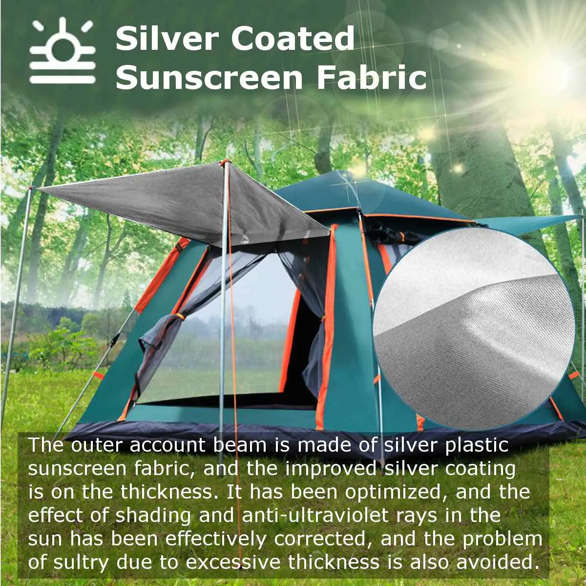 5-6 People Automatic Pop-up Tent