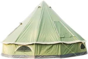 5-8 People 4M Pyramid Tent Round Bell Tent Canvas Yurt Tent 210D Oxford India Tent Waterproof Family Tent Portable Privacy Tent for Camping Outdoor Hu