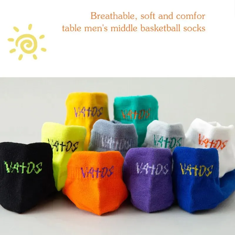 5 Pairs Mens Bright Ankle Socks Breathable Deodorant Invisible for Street Fashion Sports and Travel