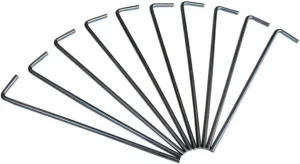 50pcs 18cm Heavy Duty Tent Stakes for Camping Tarp Shelter Galvanized Metal Tent Pegs Large No-Slip Hook