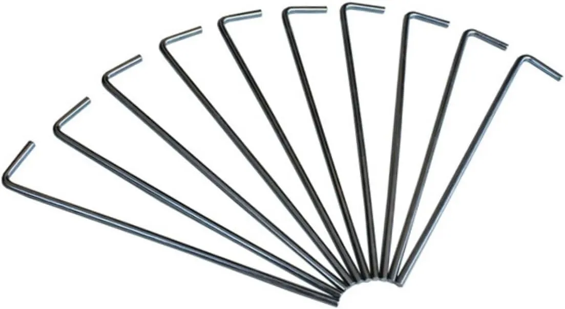 50pcs 18cm Heavy Duty Tent Stakes for Camping Tarp Shelter Galvanized Metal Tent Pegs Large No-Slip Hook