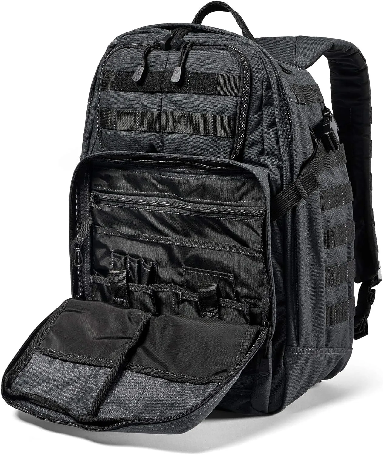 5.11 Tactical Backpack, Rush 24 2.0, Military Molle Pack, CCW with Multiple Compartments, 37 Liter, Medium, Style 56563, Double Tap