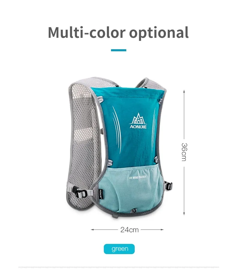 5L Hydration Backpack Rucksack Bag Vest Harness Water Bladder Hiking Camping Running