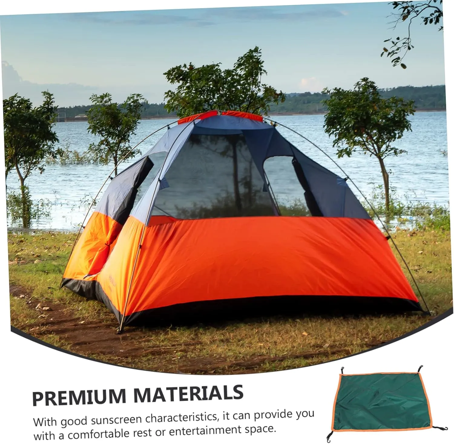 5pcs Lightweight Tent Accessories Portable Sun Shelter Rain Fly for 2 Person Tent