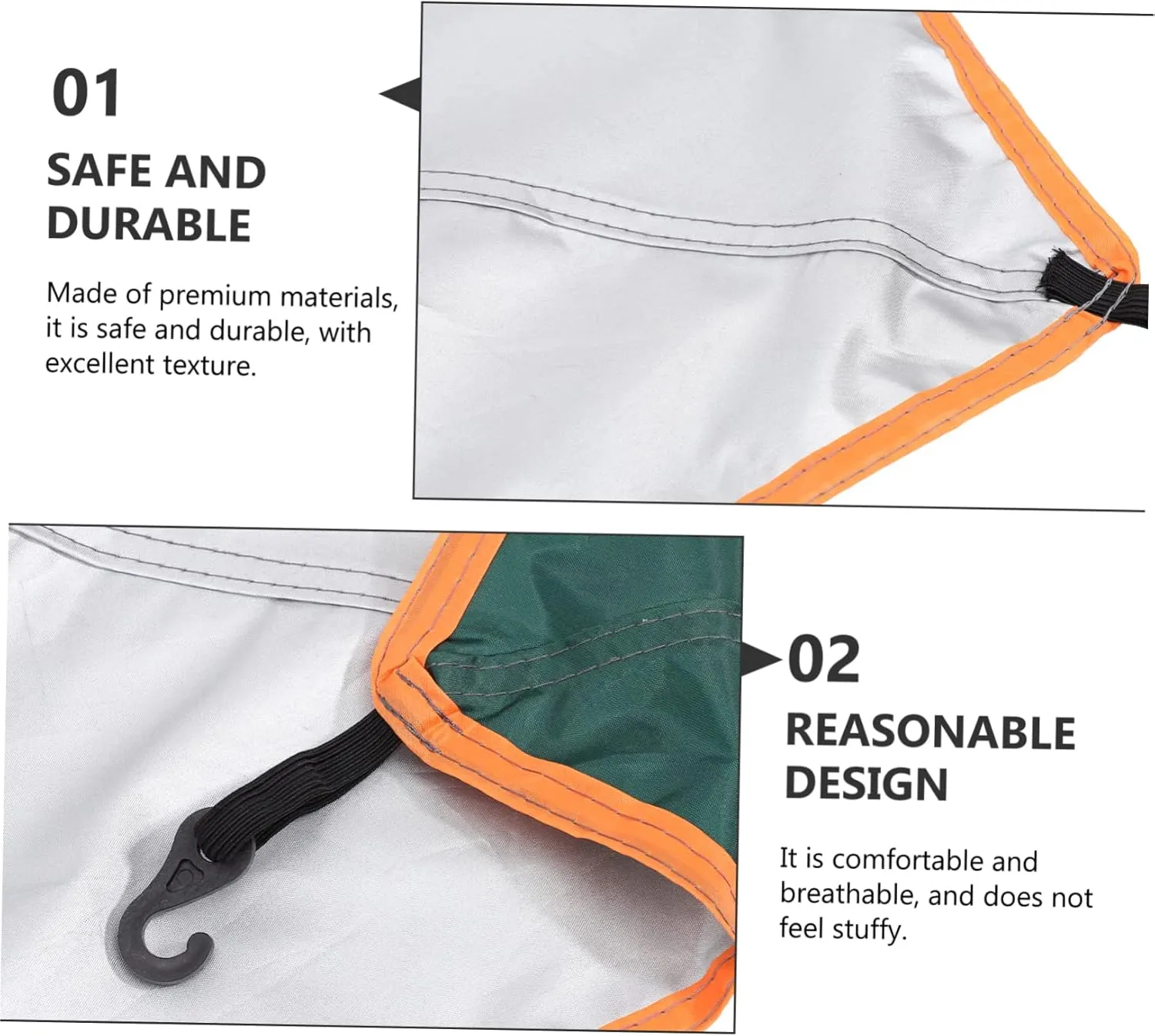 5pcs Lightweight Tent Accessories Portable Sun Shelter Rain Fly for 2 Person Tent