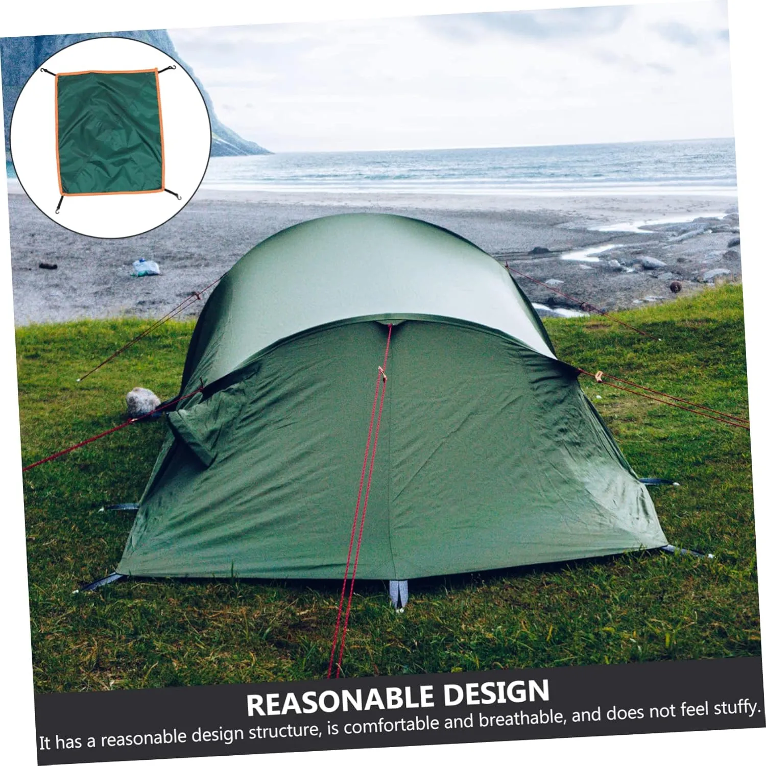 5pcs Lightweight Tent Accessories Portable Sun Shelter Rain Fly for 2 Person Tent