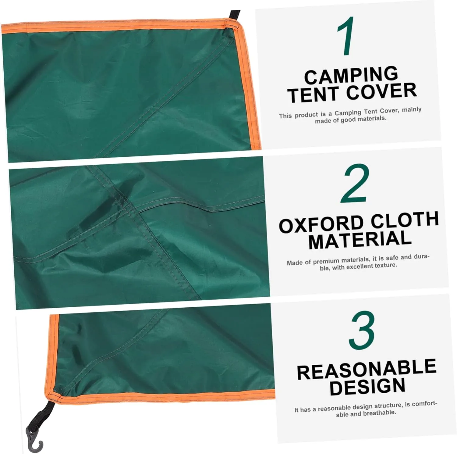 5pcs Lightweight Tent Accessories Portable Sun Shelter Rain Fly for 2 Person Tent