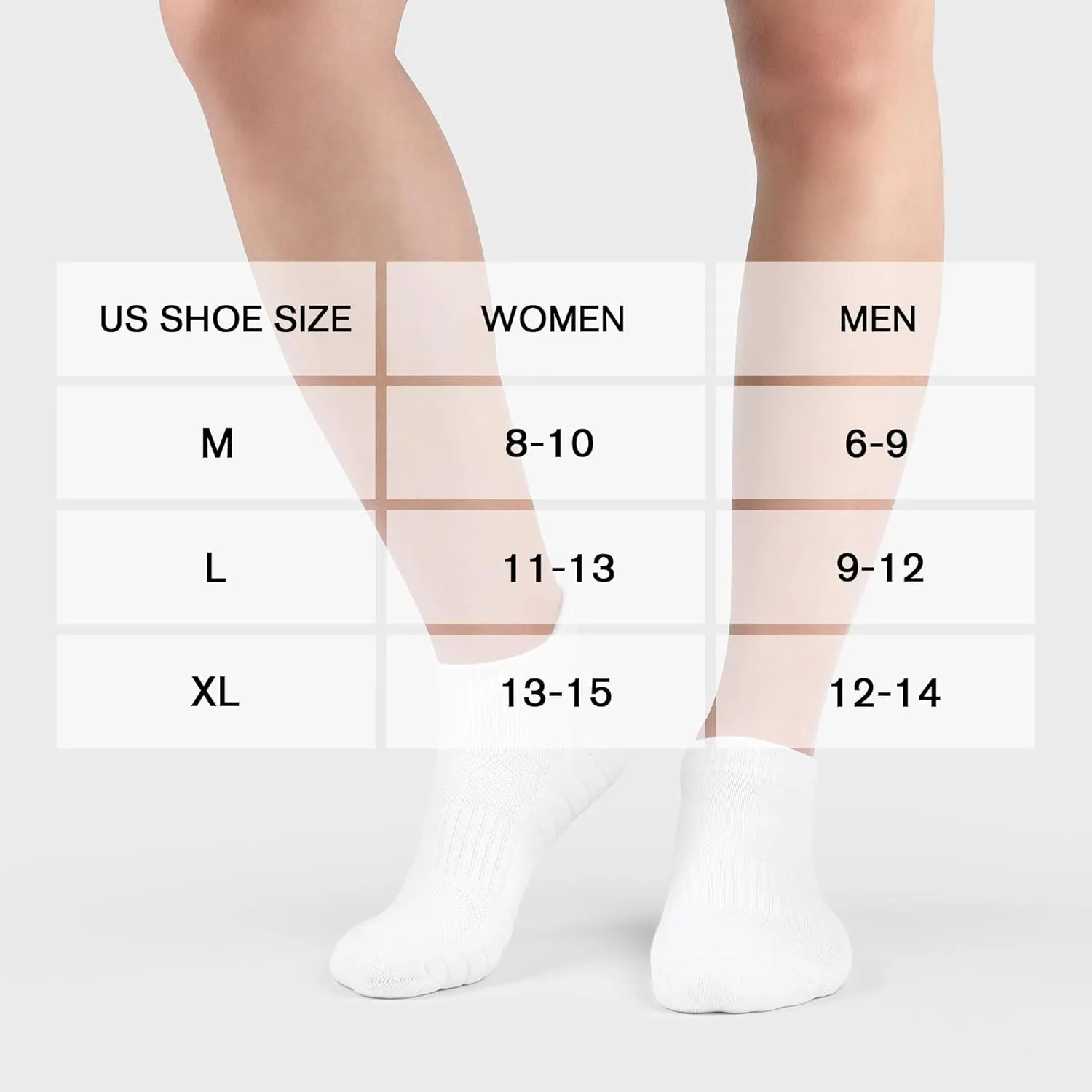 6 Pack Men's Ankle Socks With Cushion - Low Cut Athletic Sports Socks for Women Men 6-9/9-12/12-14
