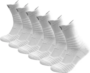 6 Pairs Running Socks/Hiking Cushion Socks,Breathable Athletic Socks Thick Cushion Socks