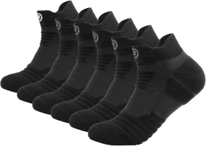 6 Pairs Running Socks/Hiking Cushion Socks,Breathable Athletic Socks Thick Cushion Socks