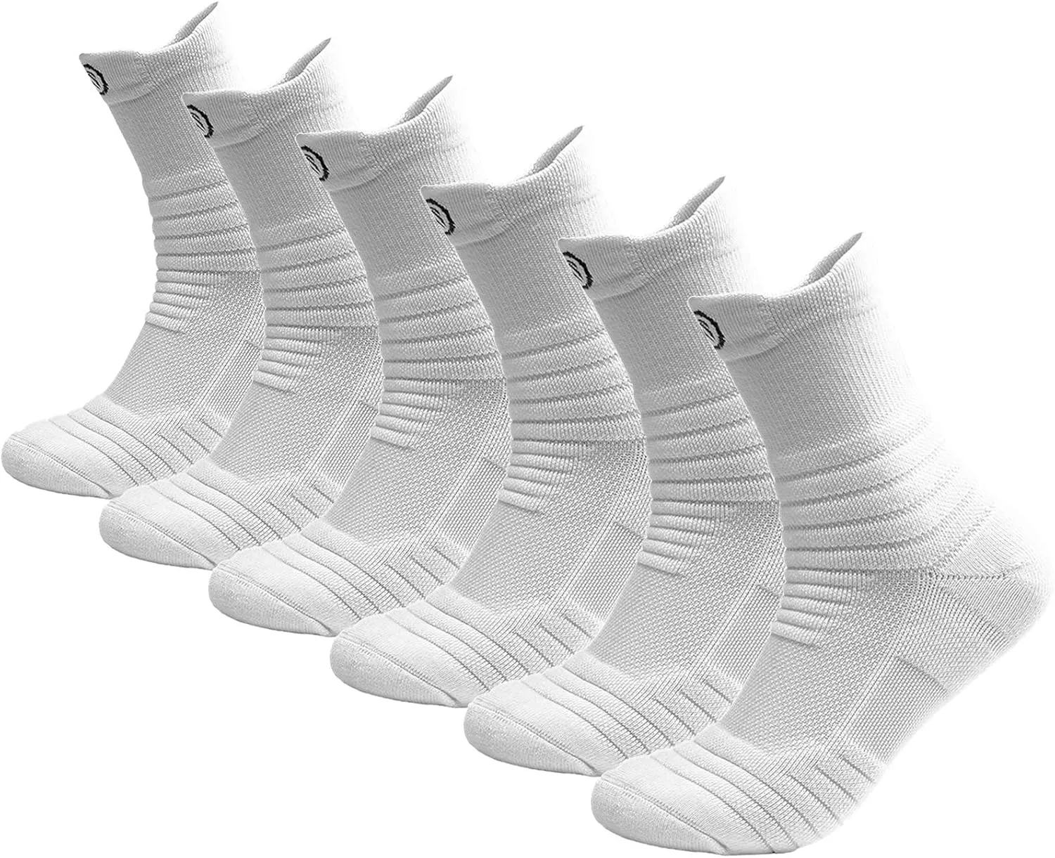 6 Pairs Running Socks/Hiking Cushion Socks,Breathable Athletic Socks Thick Cushion Socks