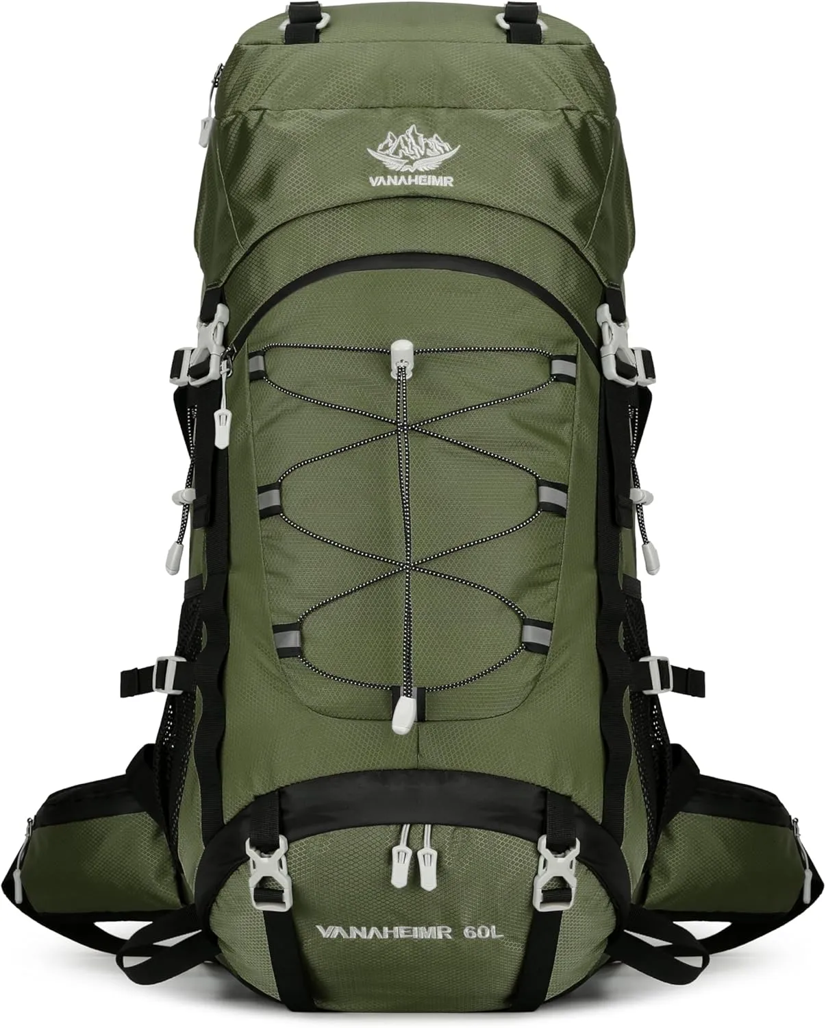 60L Travel Hiking Camping Backpack with Rain Cover, Backpack Water Resistant,Climbing Backpack for Men Women