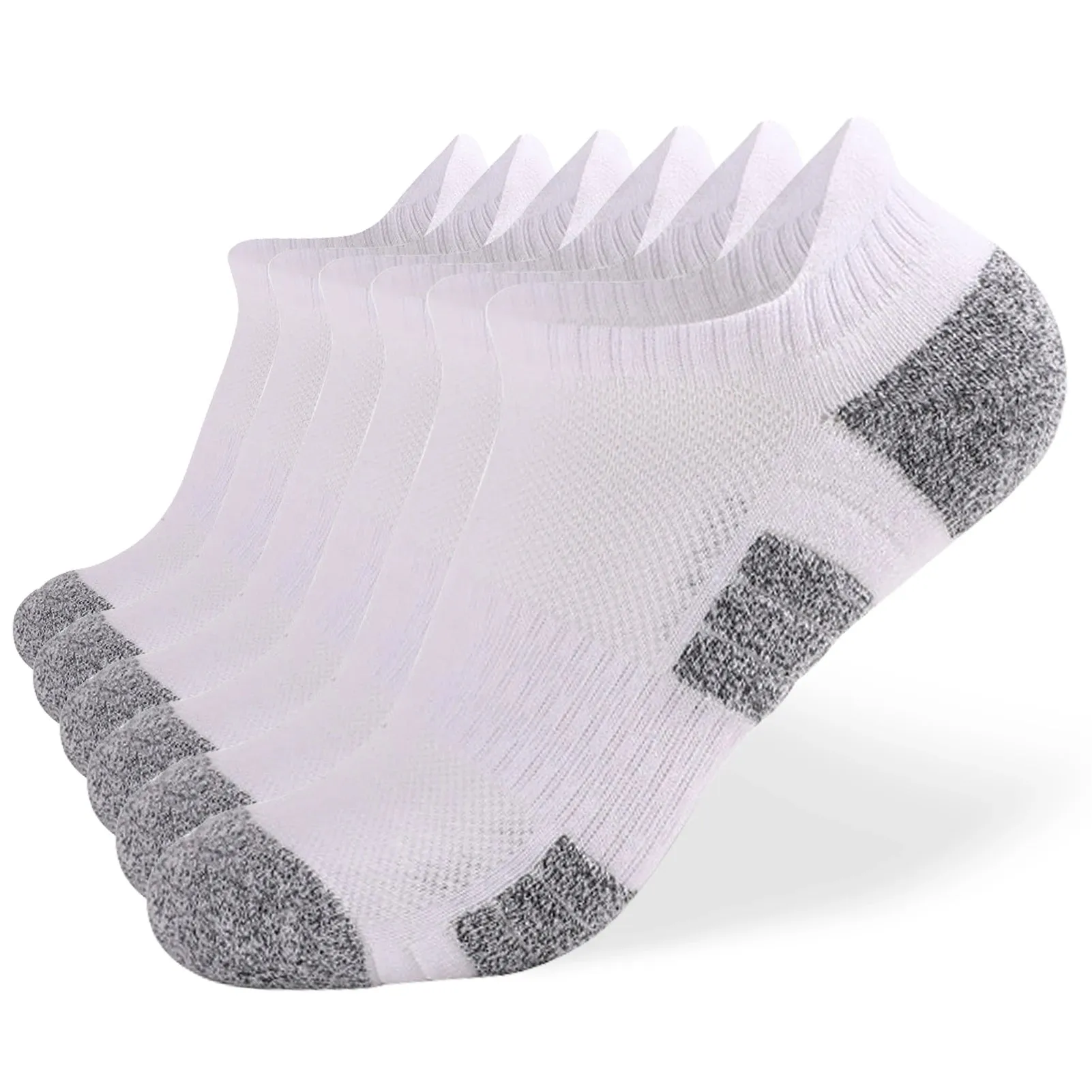 6/10 Pack Breathable Cushioned Athletic Ankle Socks