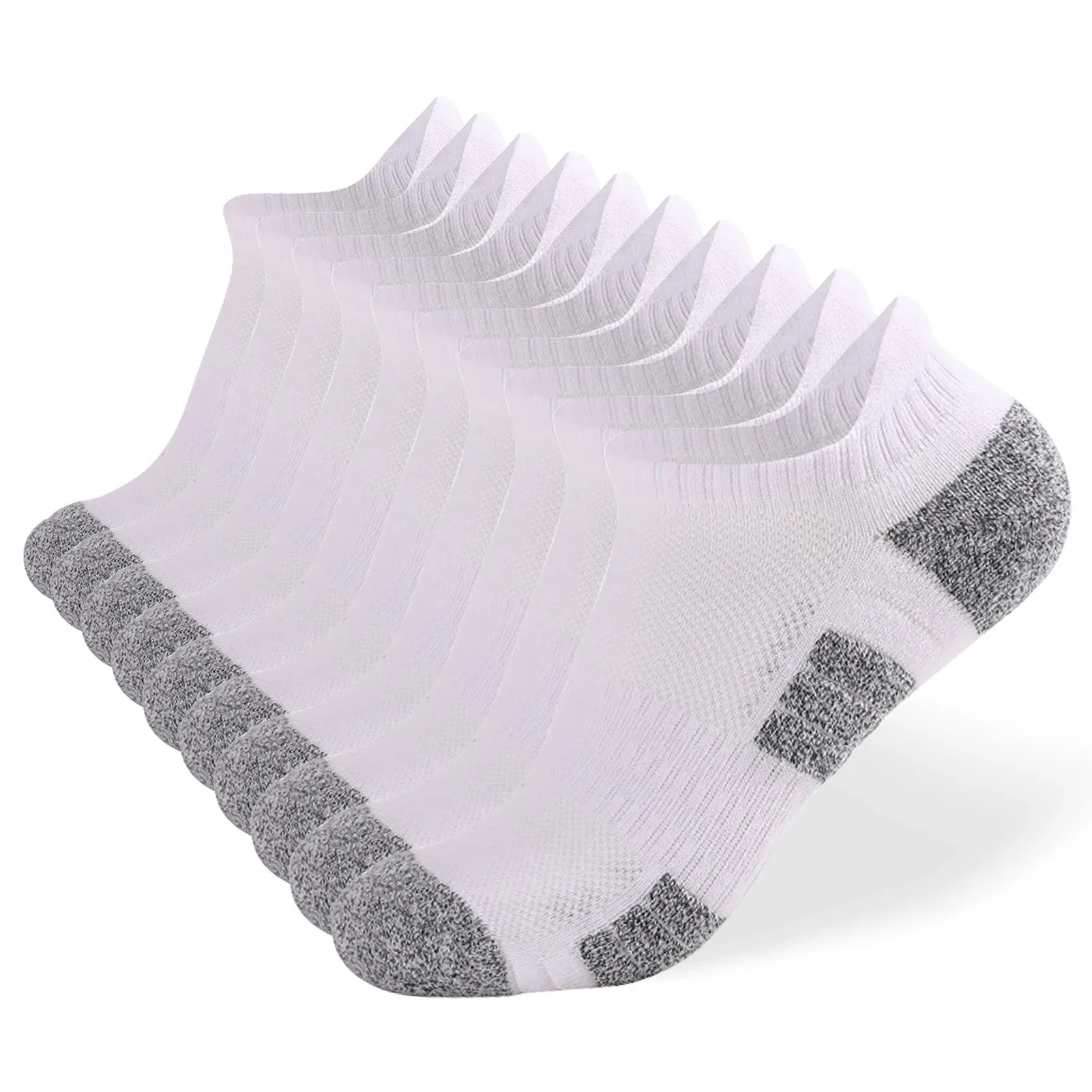 6/10 Pack Breathable Cushioned Athletic Ankle Socks
