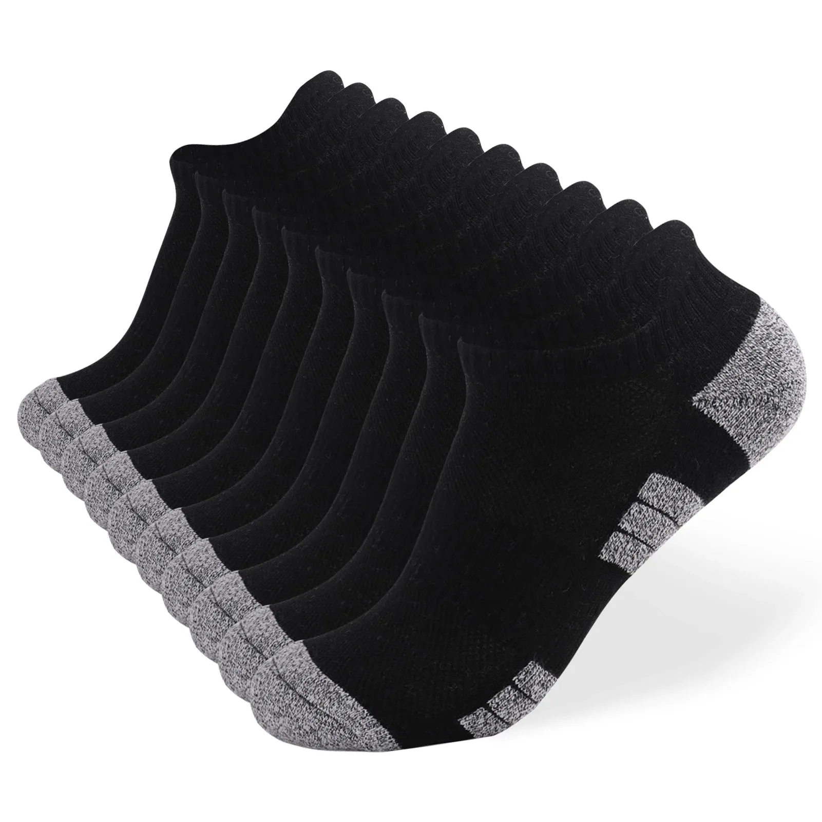 6/10 Pack Breathable Cushioned Athletic Ankle Socks